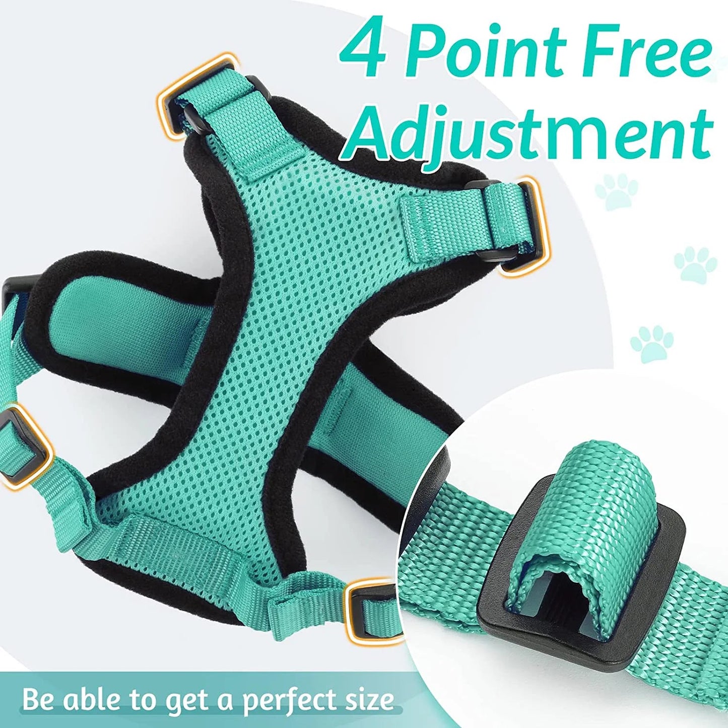 Cat Harness and Leash for Walking – Escape Proof, Soft & Adjustable Vest Harnesses PawsnHeart