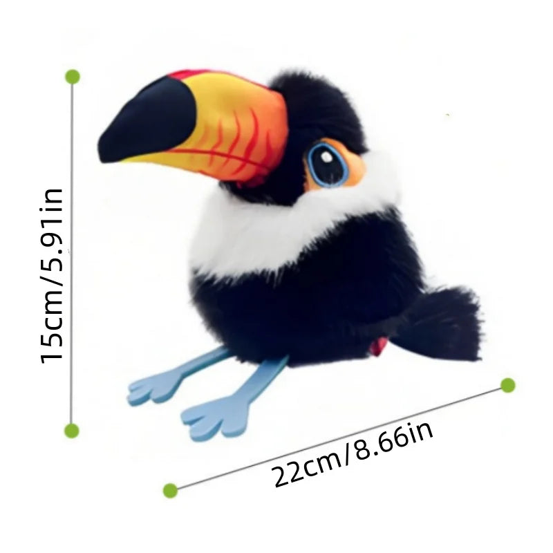 Fluttering and chirping bird cat toy