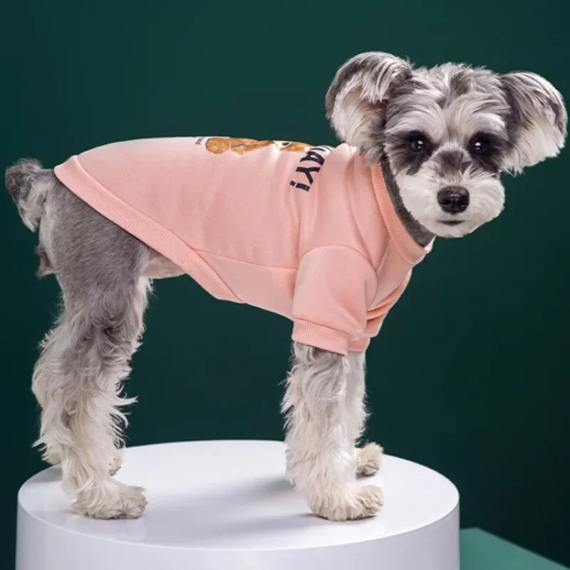 Dogs Winter Cute Clothes - Warm Puppy Pullover Sweatshirt with Bear Pattern