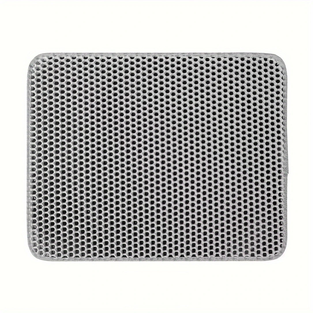 1Pc Large Size Cat Litter Mat-Advanced Honeycomb Double Layer Design,Urine Waterproof,Easy Cleaning,Scatter Control,Stay Clean PawsnHeart