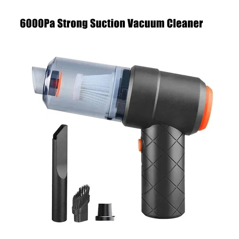 Cordless Car Vacuum Cleaner - Handheld High-Power Suction for Auto & Home, Portable Mini Vacuum with Strong Blowing Function PawsnHeart