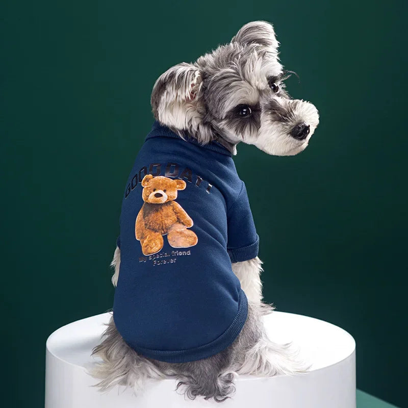Dogs Winter Cute Clothes - Warm Puppy Pullover Sweatshirt with Bear Pattern PawsMagics