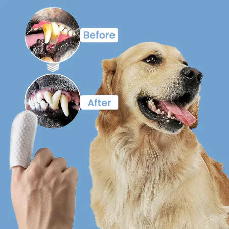 Natural Pet Dental Finger Wipes 50 Pcs PawsMagics