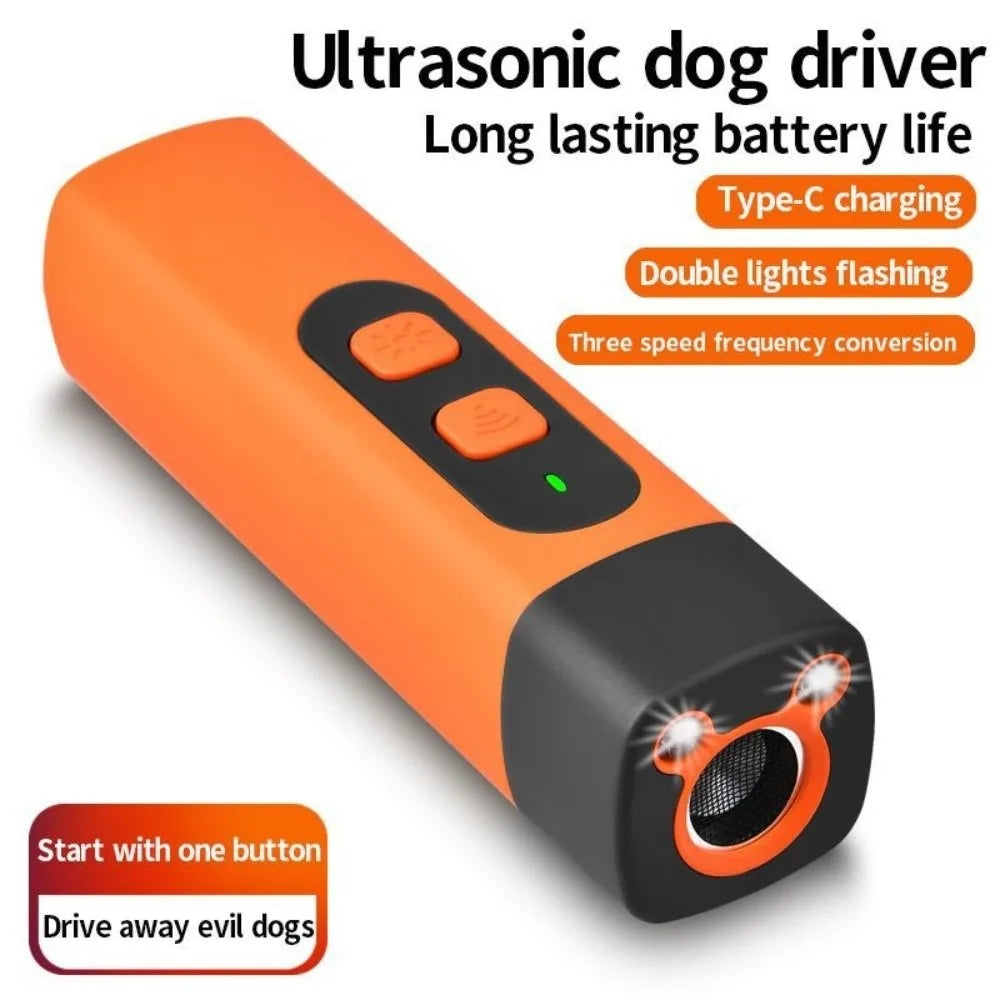 Portable Anti-Barking Dog Bark Deterrent Device Professional 40KHz Bark Control 32FT Compact Barking Indoor Outdoor
