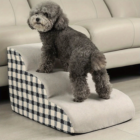Pet 2/3 Steps High Density Foam Dog Secure Stairs Ramps Non-Slip Pet Steps for Older Dogs Pet with Joint Pain Sofa Bed Ladder PawsnHeart