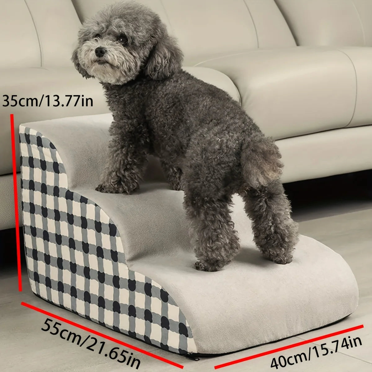 Pet 2/3 Steps High Density Foam Dog Secure Stairs Ramps Non-Slip Pet Steps for Older Dogs Pet with Joint Pain Sofa Bed Ladder PawsnHeart