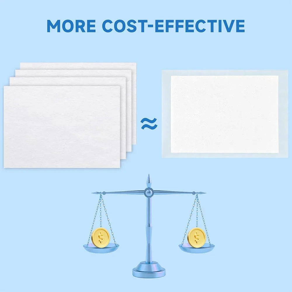 100PCS/Bag Dog Urine Absorbing Paper Pet Absorbent Paper Pet Diaper Urine Pad Quick Dry Wipe Urine Absorbent Paper Pet Supplies PawsnHeart