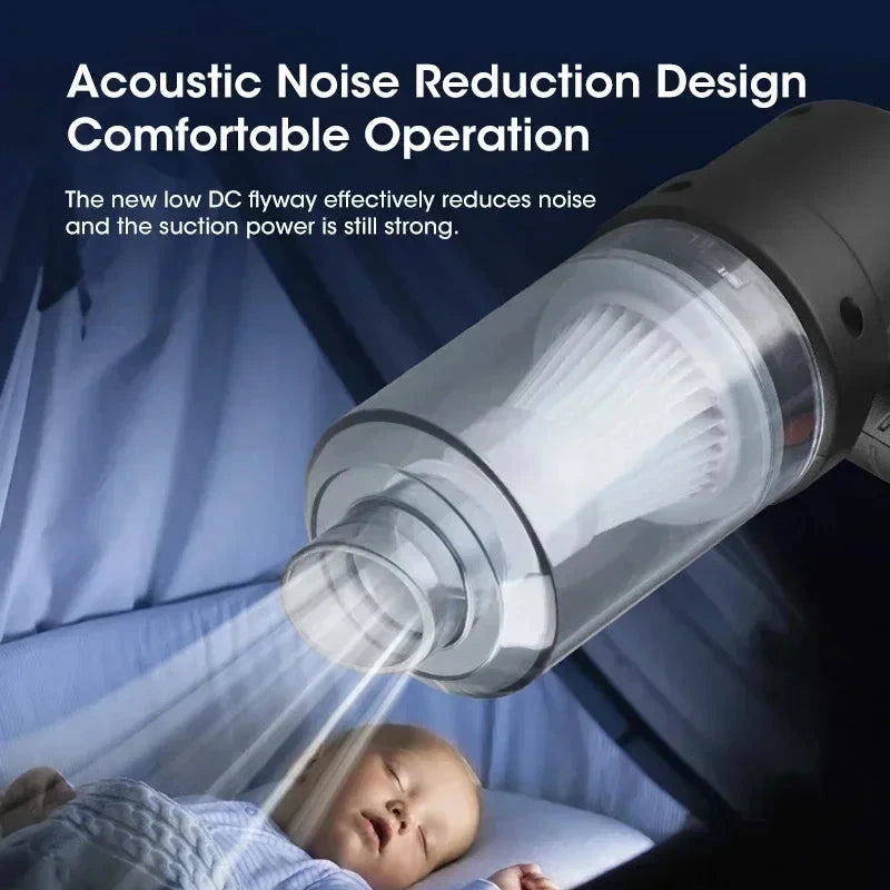 Cordless Car Vacuum Cleaner - Handheld High-Power Suction for Auto & Home, Portable Mini Vacuum with Strong Blowing Function PawsnHeart