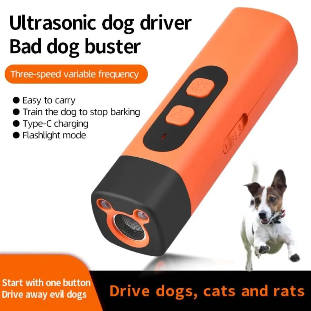 Portable Anti-Barking Dog Bark Deterrent Device Professional 40KHz Bark Control 32FT Compact Barking Indoor Outdoor